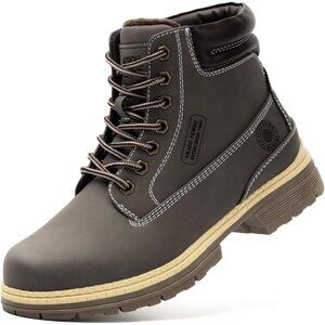 〽️Women's Brown Anjoufemme Waterproof Combat Hiking Outdoor Work Boots